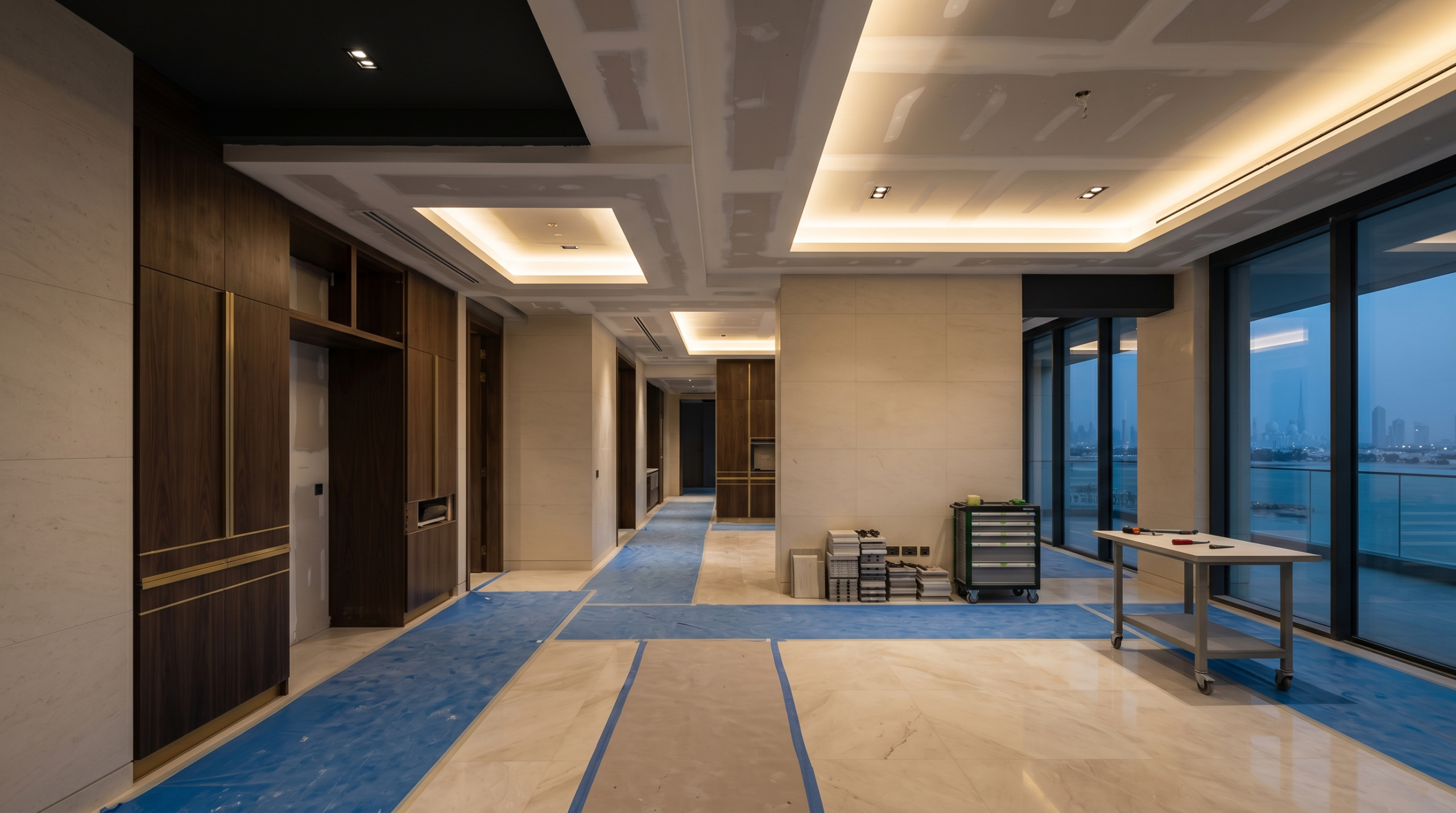 Luxury interior fit out in progress