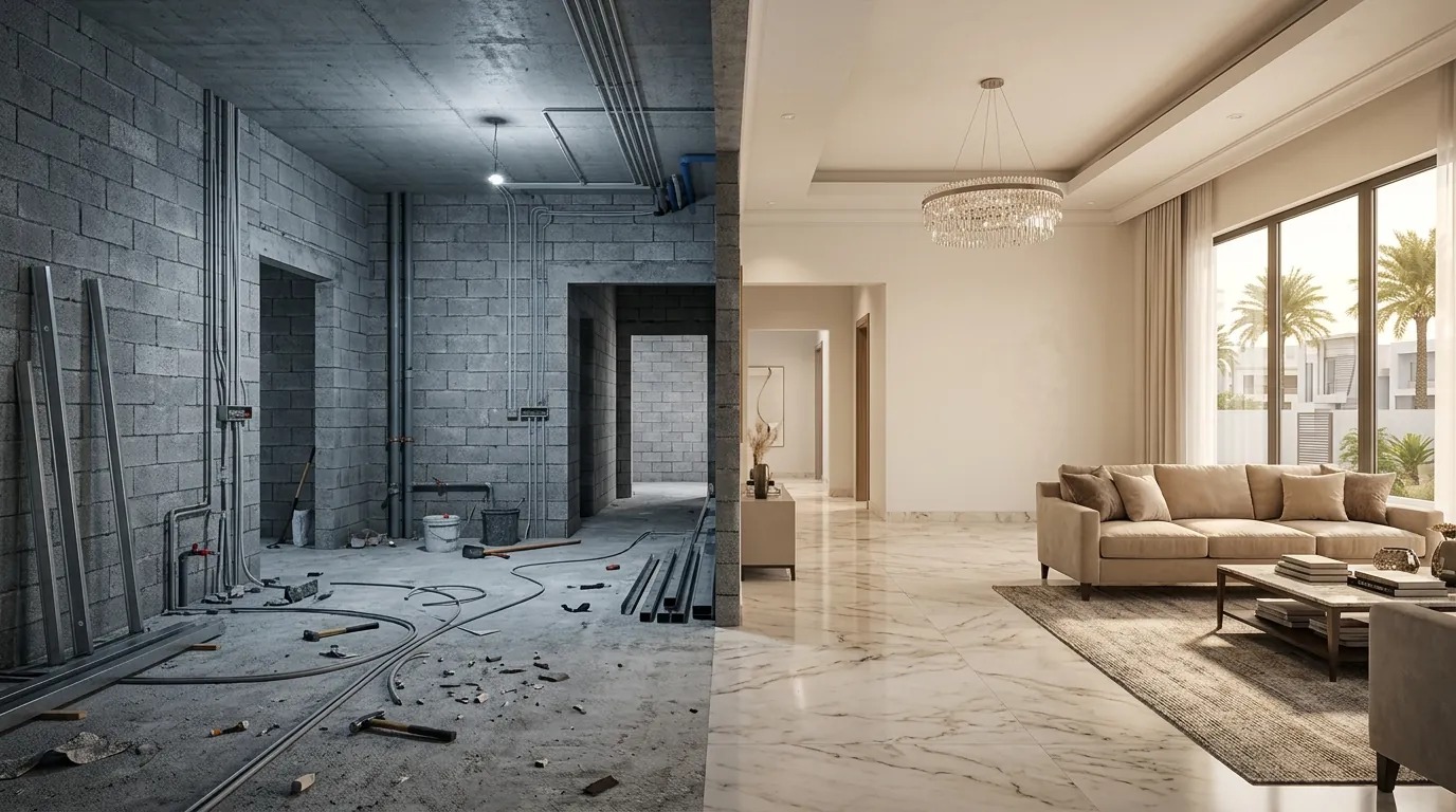 Luxury villa interior fit-out by ART NOVO in Abu Dhabi