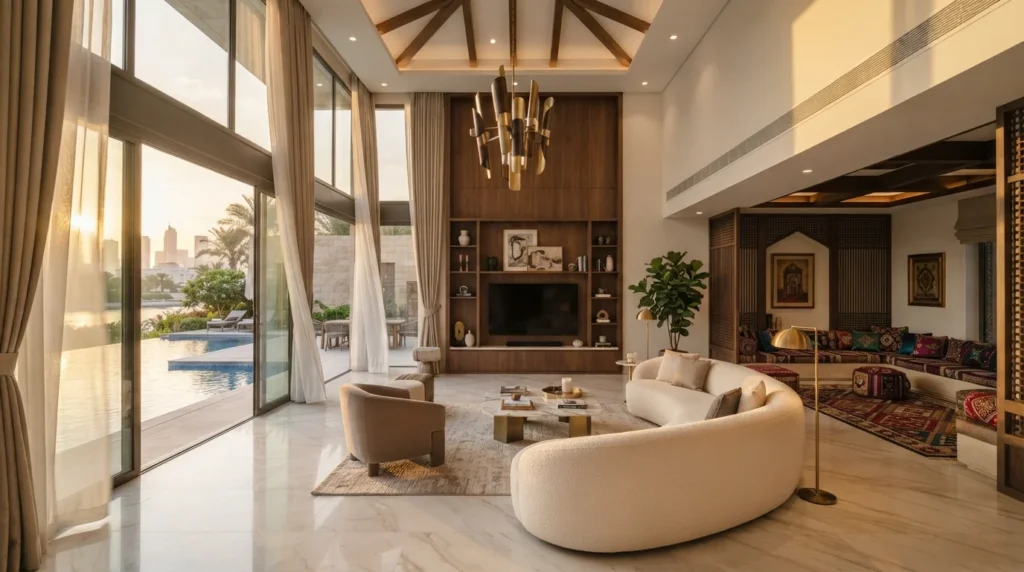 Modern villa interior in Abu Dhabi